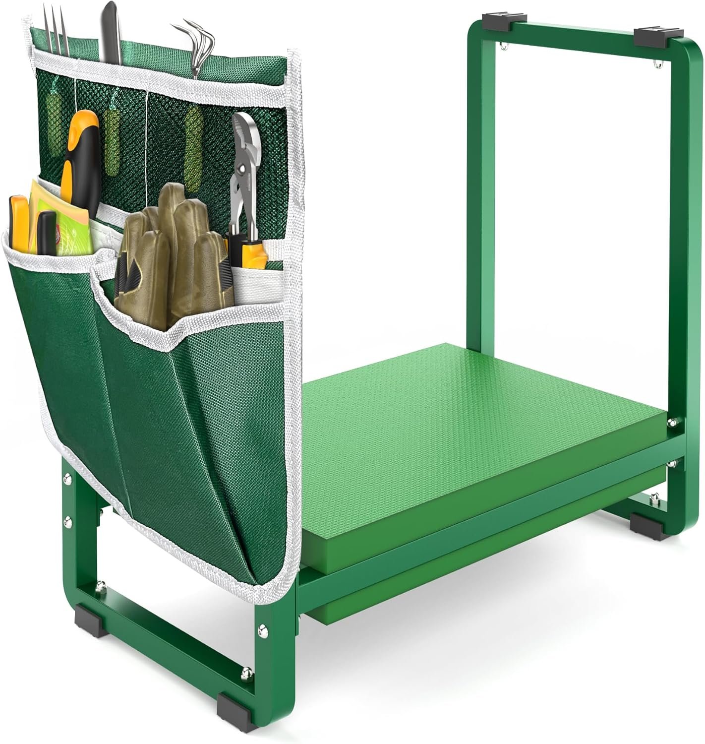 FLINTER 10.2" Wider Garden Kneeler and Seat, Heavy Duty Thick FLINTER 10.2" Wider Garden Kneeler and Seat, Heavy Duty Thick Gardening Bench for Kneeling and Seat - Garden Kneelers for Seniors, Gardening Stools for Women, Grandparents, Gardeners, Green - Image 1