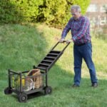 FLINTER Rolling Garden Work Seat with Wheels, Heavy Duty Garden Cart with Seat - Metal Rolling Garden Stool, Upgraded Gardening Cart for Seniors, Outdoor Wagon for Lawn, Patio Gardening, Black - Image 2