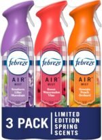 Febreze Air Mist Air Freshener, Odor-Fighting Room, Air Fresheners for Home Bathroom and Kitchen, Spray, Southern Lilac Mornings, Georgia Peach Orchard, Sweet Watermelon Vine Scent, 8.8oz (Pack of 3)