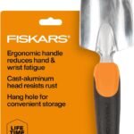 Fiskars Trowel, Heavy Duty Gardening Hand Tool with Hang Hole, For Digging and Planting, Rust Resistant Cast Aluminum, Ergonomic Handle and Comfort Grip, Gardening Tools for Yard