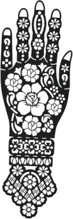 Floral Mehndi Sticker for Hands – Reusable Henna Stencil for Easy Mehndi Design, Festivals & Weddings AP2 - Image 2