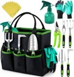 GROWIT Heavy Duty Gardening Tools - 23-Piece Gardening Gifts for Women, Men, Mom, Dad - Durable, Ergonomic Garden Tools Set