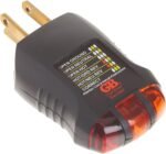 Gardner Bender GRT-3500 Outlet Receptacle Tester & Circuit Analyzer, Indicates 5 Wiring Errors, Easy Read Chart, Comfort Grip, 120 VAC , Black