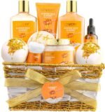 Gifts for Women Gift Basket for Women - 10 Pc Almond Milk & Honey Beauty & Personal Care Set - Valentines Day Gifts for Her Home Bath Package - Spa Self Care Kit - Birthday, Mom, Anniversary Gift