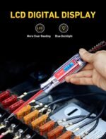 Heavy Duty 3-65V Backlit Digital LCD Circuit Tester, Test Light with 140 Inch Extended Spring Wire, Car Truck Low Voltage & Light Tester with Stainless Probe - Image 2