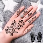 Henna Tattoo Stencils Kit for Hand, 24 Sheets Indian Arabian Temporary Tattoo Template Mehndi Stencil Stickers - Image 2