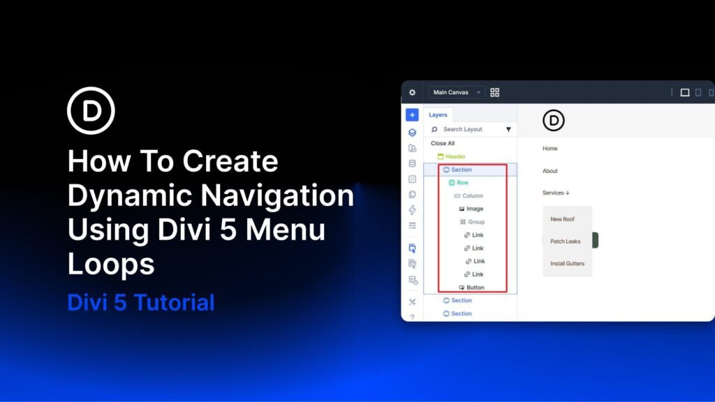 How To Create Dynamic Navigation Using Divi 5 Menu Loops