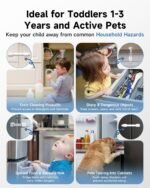 Infinno 12 Pack Cabinet Locks Baby Proofing Heavy Duty - Child Safety Cabinet Locks for Drawers, Cupboards & Fridge – No Drill 3M Adhesive Locks for Pets - Toddler Safety Latches - Image 2