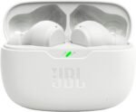 JBL Vibe Beam - True Wireless JBL Deep Bass Sound Earbuds, Bluetooth 5.2, Water & Dust Resistant, Hands-free call with VoiceAware, Up to 32 hours of battery life (White) - Image 2
