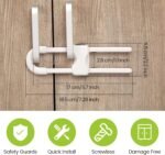 Jetec 10 Pieces Cabinet Locks for Babies, U-Shaped Proofing Drawers Safety Child Locks Adjustable, Easy to Use Childproof Latch for Knob Handle on Kitchen Door Storage Cupboard Closet (White) - Image 2