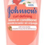 Johnson's Kids' Curl Defining Leave-In Conditioner with Shea Butter, Smooths Frizz & Defines Waves & Curls for 24 Hours, Hypoallergenic, 6.8 fl. oz