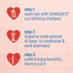 Johnson's Kids' Curl Defining Leave-In Conditioner with Shea Butter, Smooths Frizz & Defines Waves & Curls for 24 Hours, Hypoallergenic, 6.8 fl. oz - Image 2