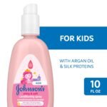 Johnson's Kids Shiny & Soft Hair Conditioning Spray with Argan Oil & Silk Proteins, Tear-Free Conditioning Spray for Shine & Softness, Gentle for Toddler Haircare, 10 fl. oz - Image 2