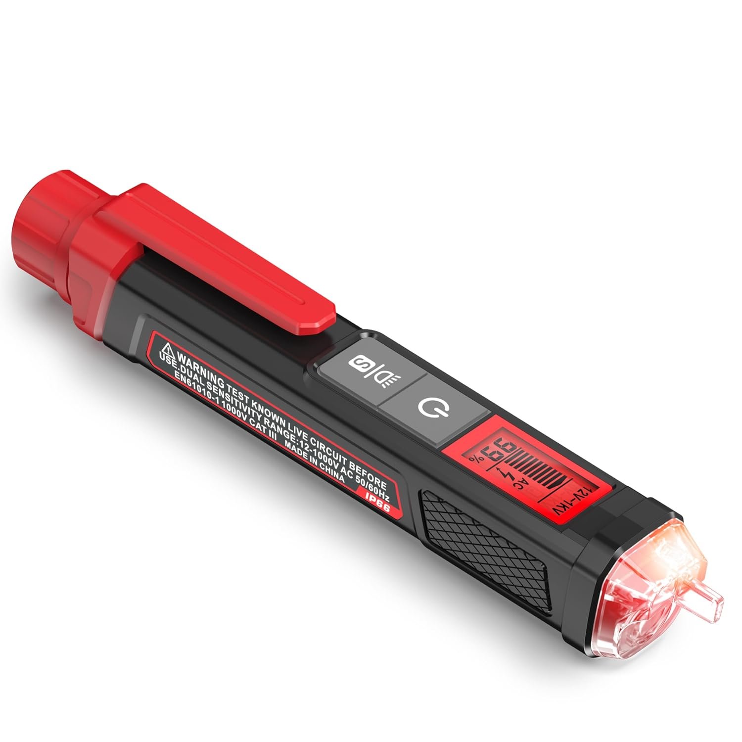 KAIWEETS Voltage Tester/Non-Contact Voltage Tester with Signal Percentage, Dual Range KAIWEETS Voltage Tester/Non-Contact Voltage Tester with Signal Percentage, Dual Range AC 12V/70V-1000V, Live/Null Wire Tester, Electrical Tester with LCD Display, Buzzer Alarm, Wire Breakpoint Finder - Image 1