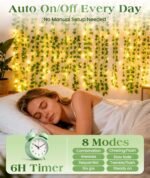 KASZOO 84Ft 12 Pack Artificial Ivy Garland Fake Plants, Vine Hanging Garland with CE Certified 80 LED String Light, Hanging for Home Bedroom Garden Party Wedding Wall Room Decor, Green - Image 2