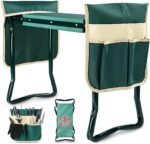 KVR Upgraded Garden Kneeler and Seat with Thicken & Widen Soft Kneeling Pad,Heavy Duty Foldable Gardener Stool with 2 Tool Pouches,Gardening Gifts for Women Mom Men Seniors¡­…