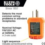 Klein Tools RT110 Outlet Tester, AC Electrical Receptacle Tester for North American Outlets - Image 2