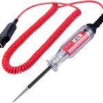 Large Size Heavy Duty 3-48V Digital LCD Circuit Tester with 140 Inch Extended Spring Wire,Car Truck Low Voltage & Light Tester with Stainless Probe