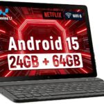 Latest 2026 Upgraded Android Tablet 10.1 Inch with IPS HD Touch Screen, Dual Camera, 64GB Storage 1TB Expansion, 8 in 1 Tablets Kit with Keyboard, Protective Case, Mouse, Stylus, BT 5.4, WiFi 6