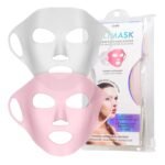 Lindo Silimask - Reusable Anti-Wrinkle Silicone Face Mask Holder for Sheet Masks, Moisturizing Facial Mask Cover, Prevent Evaporation, Beauty Face Tool, Travel Pouch Included, 2 Pack