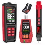MESTEK Home Inspector Tool Kit with GFCI Outlet Tester, Moisture Meter, Upgraded AC50 Non-Contact Voltage Tester Pen, Electric Tester Kit with Carrying Case, Batteries
