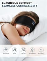 MUSICOZY Sleep Headphones, Bluetooth 5.4 Sleep Mask Headband Headphones Sleeping Eye Mask, Wireless Music Earbuds Earphones with HD Stereo Speakers for Side Sleepers, Cool Gadgets Unique Gift - Image 2