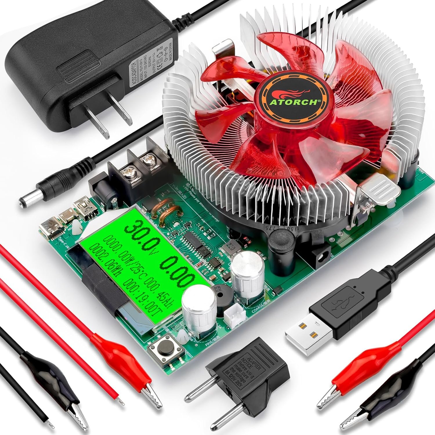 MakerHawk Electronic Load Tester - USB Load Tester 150W 200V MakerHawk Electronic Load Tester - USB Load Tester 150W 200V 20A Resistor Adjustable Constant Current Battery Capacity Tester Module Intelligent Dischar - Image 1