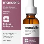 Mandelic Acid Serum 10% | Anti-Aging AHA Facial with Hyaluronic Acid | Targets Fine Lines, Dark Spots, and Wrinkles | Clarifies Acne and Stimulates Natural Collagen Production | 1 Oz Natural Outcome