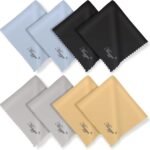 Mcyye 8 PCS Microfiber Cleaning Cloth for Glasses (6"x7"), Premium Eyeglass Cleaning Cloth, Lens Wipes Cloth for Electronics, Glasses, TV Screen, Cell Phone and Laptop, Cleaning the Screens Works Well