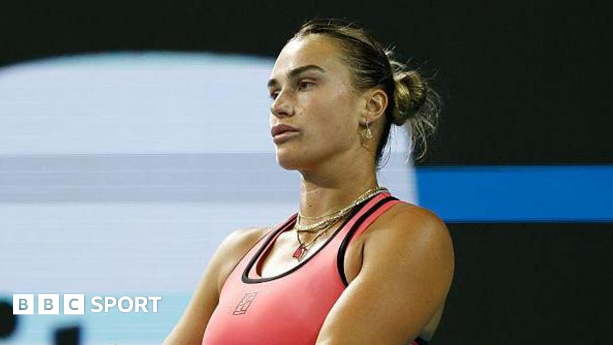 World number one Aryna Sabalenka in a pink tennis outfit
