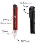 Mr. Pen Voltage Tester, Non Contact AC Voltage Detector, Electric Tester Pen, Red & Black - Image 2
