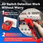 NOYAFA NF-827 AC Circuit Breaker Finder, New Upgraded Quickly Identify 90-120V NCV Circuit Breaker Finder Tool Kit with Integrated GFCI Outlet Tester, Electric Tester with Storage Case, Flashlight - Image 2