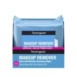 Neutrogena Makeup Remover Wipes Micellar Alcohol-Free Face Towelettes Remove Waterproof Mascara & Oil, Compostable 100% Plant-Based Cloth, Dermatologist & Ophthalmologist Tested, Twin Pack 2 x 25 ct
