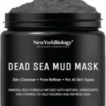 New York Biology Dead Sea Mud Mask for Face and Body | Spa Quality Pore Refiner for Oily Skin | Natural Skincare for Women & Men | Tighten Skin for A Healthier Complexion | 8.8 oz