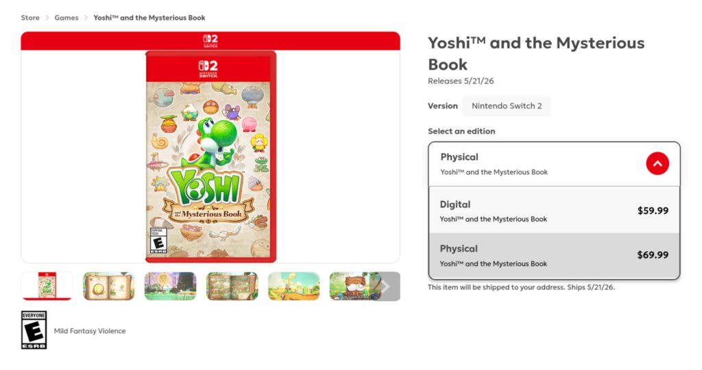 Nintendo First-Party Digital Editions Will Be Cheaper than Physical from May 2026