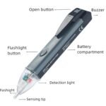 Non-Contact Voltage Tester Tools,LED Flashlight,Buzzer Alarm,AC Voltage Detector Pen,Test Range 60V - 1000V for Live/Null Wire Judgment - Image 2