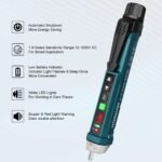 Non-Contact Voltage Tester with 9 Gear Adjustable Sensitivity Voltage Detector AC Circuit Tester Tool LCD Display LED Flashlight Buzzer Alarm Range12V-1000V & Live/Null Wire Judgment AC1 - Image 2