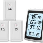 ORIA 3 Sensor Wireless Indoor Outdoor Thermometer Hygrometer, Digital Temperature Humidity Monitor with Backlit Display, Min/Max Records, Celsius/Fahrenheit Switch for Home, Garden, Greenhouse