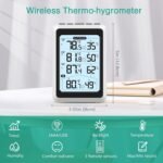 ORIA 3 Sensor Wireless Indoor Outdoor Thermometer Hygrometer, Digital Temperature Humidity Monitor with Backlit Display, Min/Max Records, Celsius/Fahrenheit Switch for Home, Garden, Greenhouse - Image 2