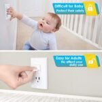 Outlet Covers Babepai 38-Pack White Child Proof Electrical Protector Safety Improved Baby Safety Plug Covers - Image 2