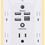 Outlet Extender with Night Light, HANYCONY Multi Plug Outlet, USB Wall Charger Surge Protector 4 USB Ports(1 USB C), Power Strip Electrical Outlet Splitter Expander for Home Office Dorm Room, ETL