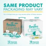 Pampers Sensitive Baby Wipes, Water Based, Hypoallergenic and Unscented, 18 Flip-Top Packs (1008 Wipes Total) [Packaging May Vary] - Image 2