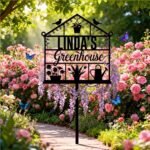Personalized Greenhouse Garden Sign, Custom Metal Garden Name Plaque with Rustic Finish, Outdoor Yard Art for Plant Lovers, Unique Mothers Day & Gardener Gift for Patio Decor - Image 2