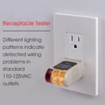 Power Gear Receptacle Tester, Standard 3-Wire, Circuit Analyzer, 110-125 VAC, 6 Visual LED Tests, ETL Listed – 50542 Gray - Image 2