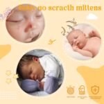Pro Goleem Muslin Baby Mittens for Newborn, 100% Cotton No Scratch Soft Breathable Gloves for Boys and Girls 0-6 months - Image 2