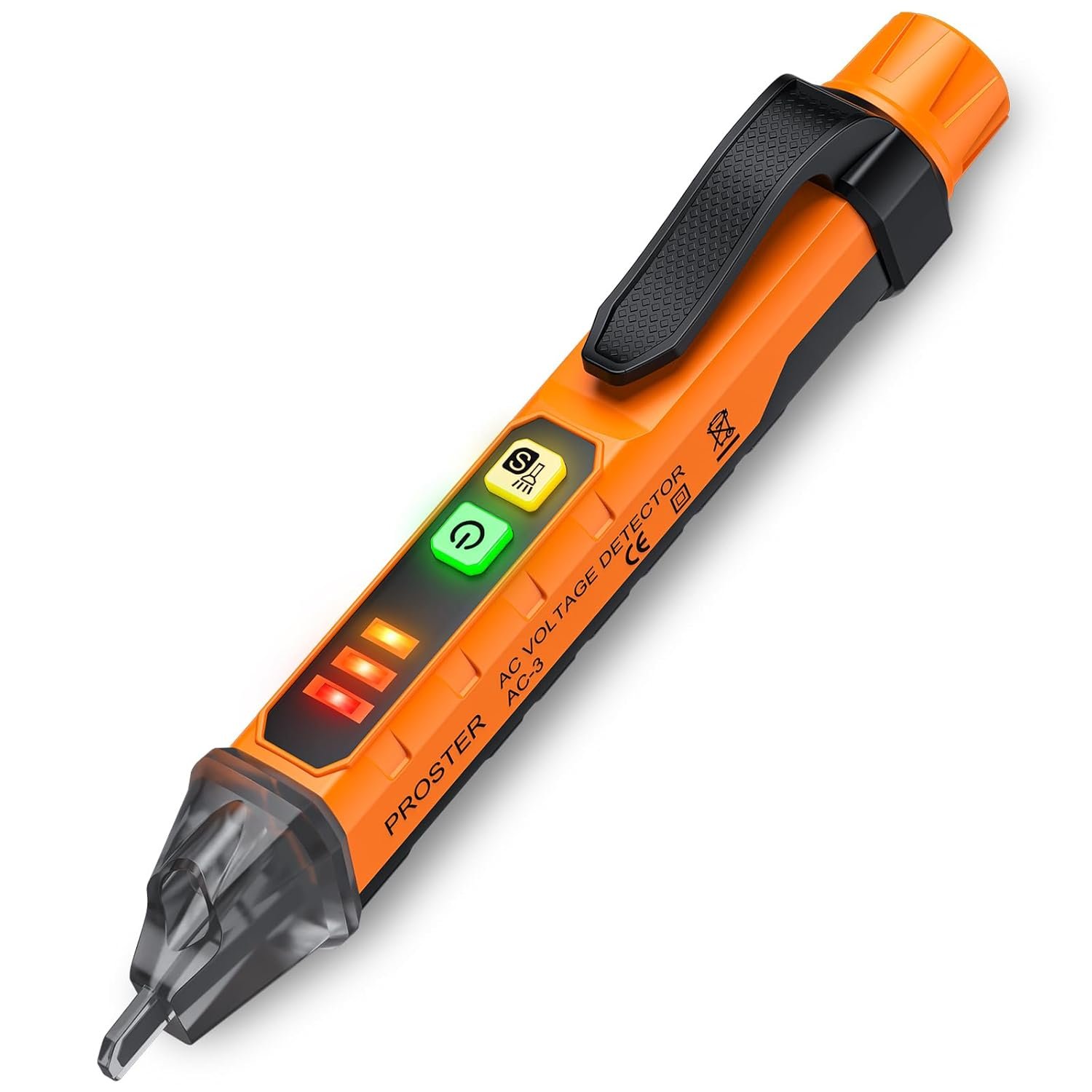 Proster Non Contact Voltage Tester Pen - Adjustable Sensitivity AC Proster Non Contact Voltage Tester Pen - Adjustable Sensitivity AC Voltage Detector, Electric Volt Pen Tester Pen 12-1000V/48-1000V, Contactless Voltage Detector - Image 1