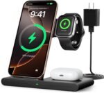 RYND 2026 Travel Portable Wireless Fast Charger for Apple & Android Charging Station,3 in 1 Charging for iPhone17 16 15 14 13 12,Apple Watch Series & Air pods 4 3 2 Pro,Samsung Galaxy