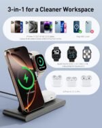 RYND 2026 Travel Portable Wireless Fast Charger for Apple & Android Charging Station,3 in 1 Charging for iPhone17 16 15 14 13 12,Apple Watch Series & Air pods 4 3 2 Pro,Samsung Galaxy - Image 2