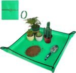 Repotting Mat for Indoor Plant Transplanting and Mess Control 27"x 27" Thickened Waterproof Potting Tray Foldable Succulent Potting Mat Portable Gardening Mat Garden Gifts for Women & Men