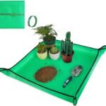 Repotting Mat for Indoor Plant Transplanting and Mess Control 27"x 27" Thickened Waterproof Potting Tray Foldable Succulent Potting Mat Portable Gardening Mat Garden Gifts for Women & Men